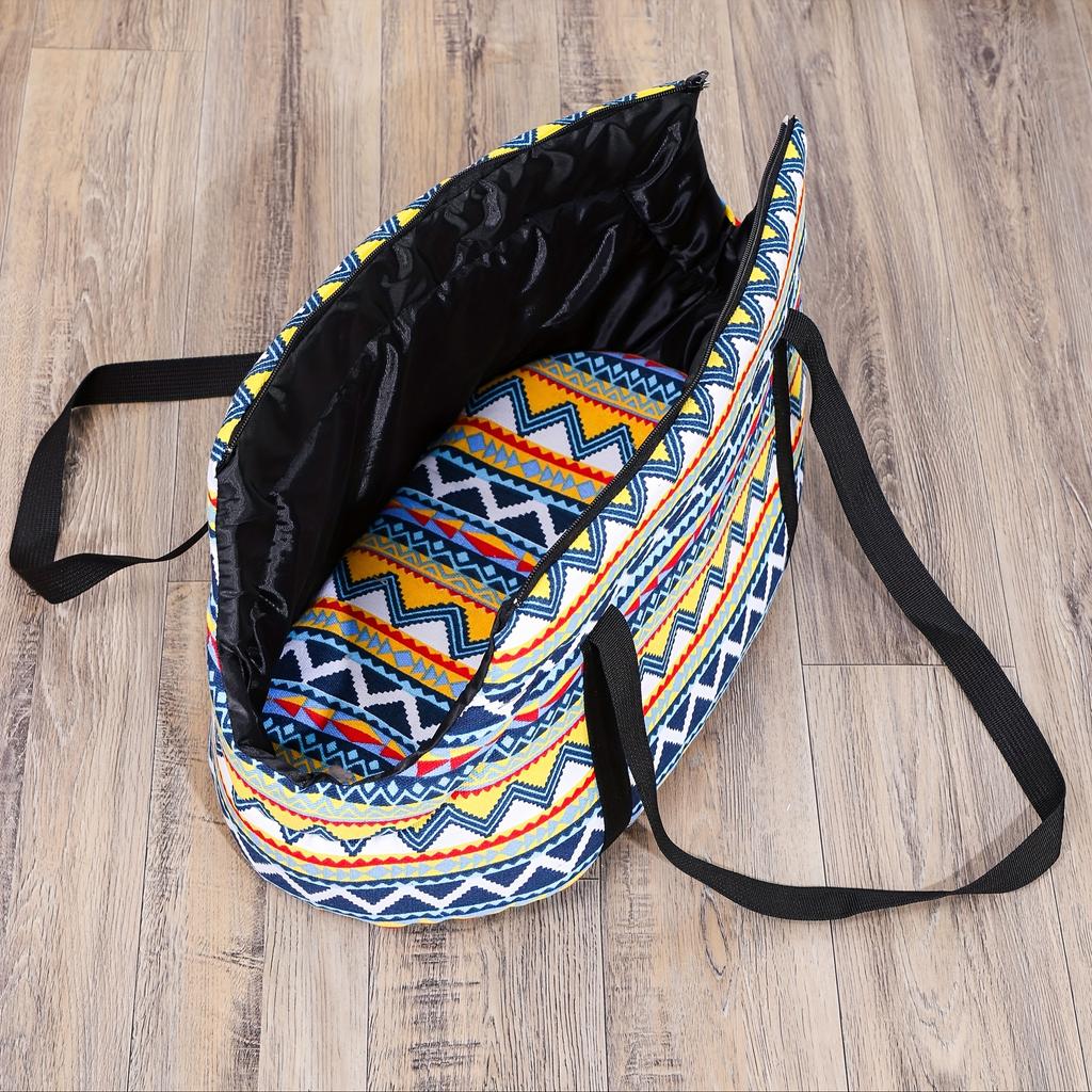 Washable & Portable Cat Carrier Bag - Multi-Colored, Zippered Pet Shoulder Tote for Small To Medium Cats,  Litter Outing