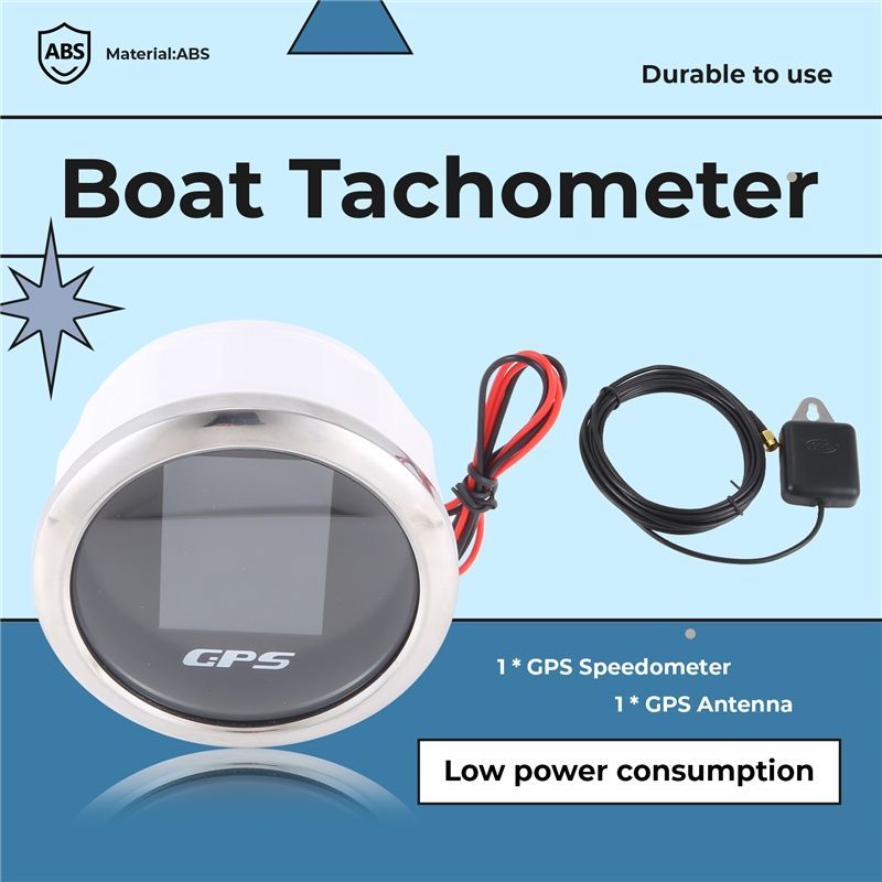 Reliable 85Mm Smart GPS Speedometer Waterproof TFT Screen Digital Tachometer Odometer With GPS Antenna For Car Boat Motorcycle