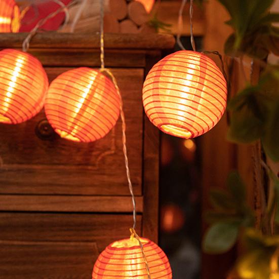 Small Lantern String Lights USB Powered 50 LEDs Waterproof Outdoor Fairy Light for Patio Garden