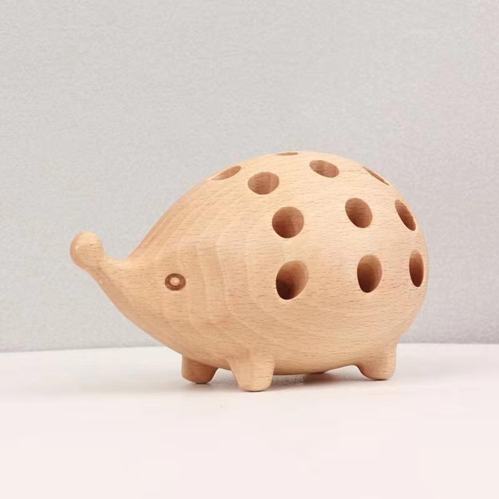 Creative Hedgehog Pen Holder 21 Holes Pen Container Multi-function Pencil Stand Set  Home Ornament