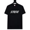 American Trend Letter Logo Printed Round-neck Short-sleeved Shirt Black 702