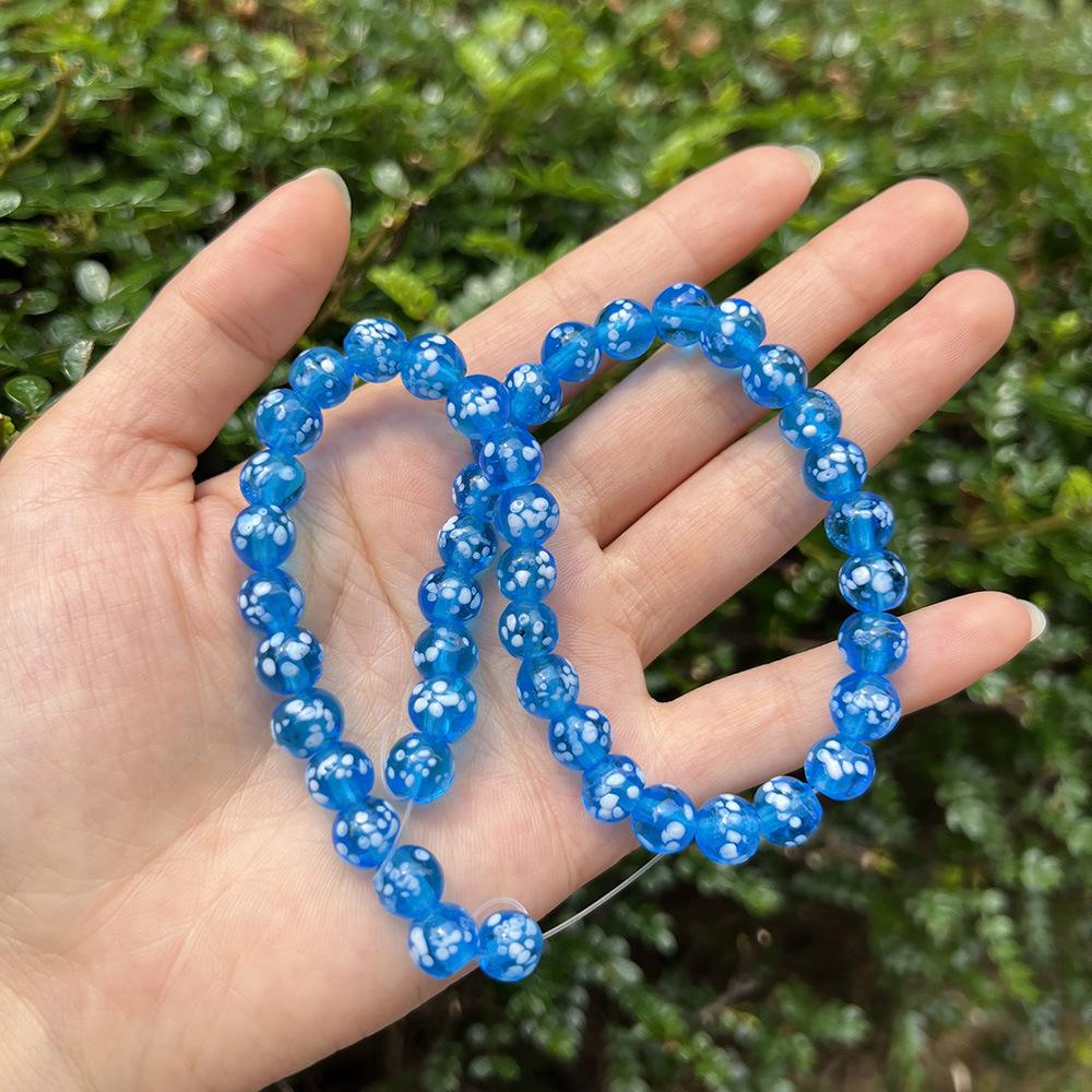 Colorful Thousand Flower Speckled Glass Beads for Handmade DIY Crafts