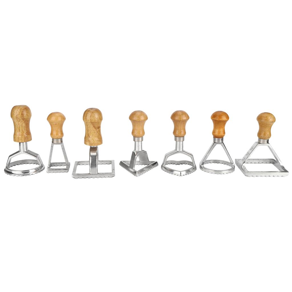 7PCS/Set Dumplings Molds DIY Cookies Cakes Pastry Pasta Stamp Press Cutter Maker Kitchen Attachment