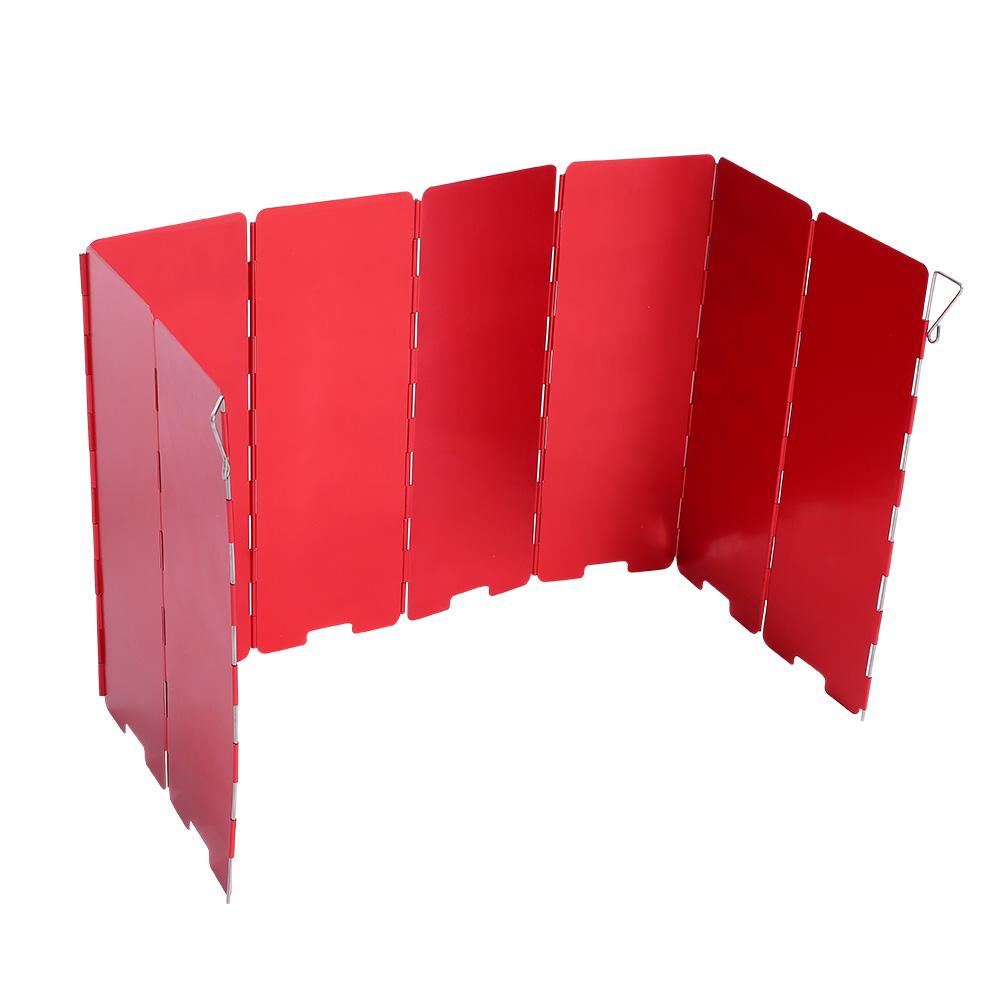 

8-конфорочная складная плита ветрозащита для кемпинга на открытом воздухе газовая плита для приготовления пищи ветрозащита (красный)