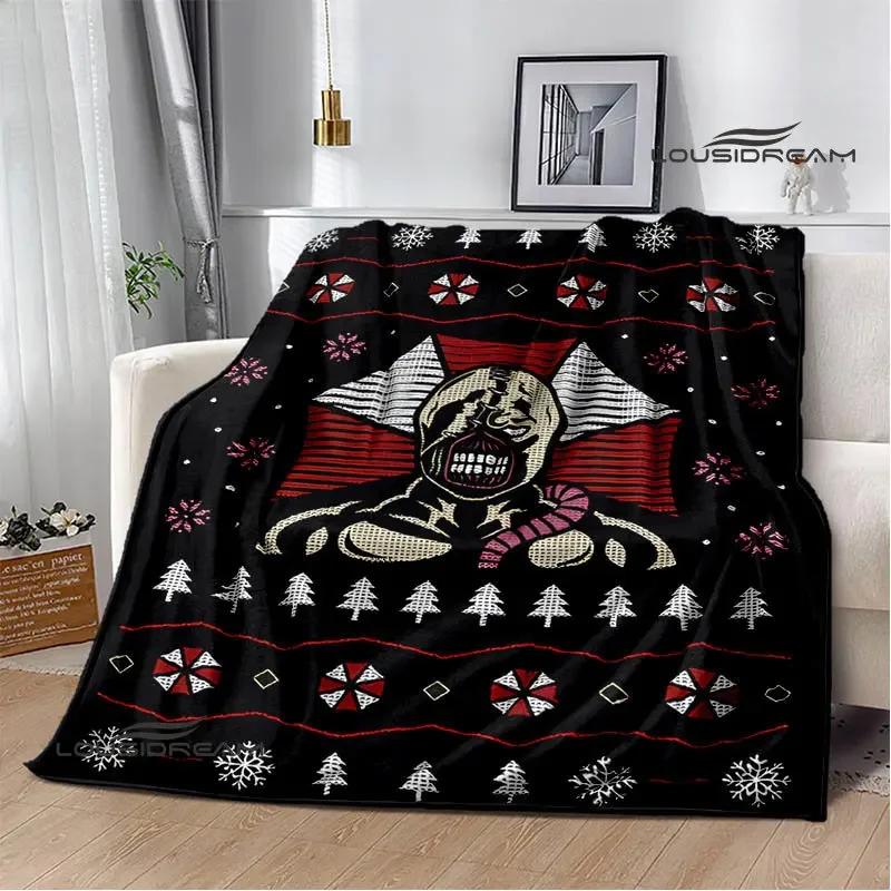 Biochemical Umbrella Printed Blanket Kids Warm Blanket Flannel Soft and Comfortable Blanket Home Travel Bedding Gift