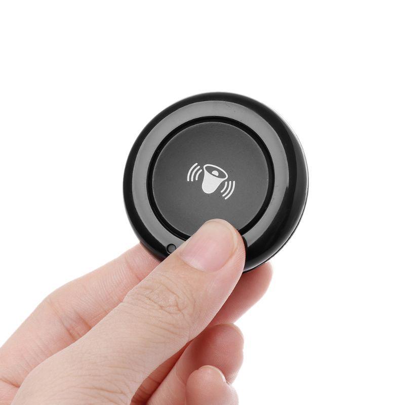 Aoke Black Remote Control with Bell, Round Self-Adhesive EV1527 Transmitter No