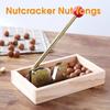 Multifunctional Macadamia Peeling Machine with Metal Handle Macadamia Nut Opener Sturdy Wood Storage Racks for Hazelnuts Almonds