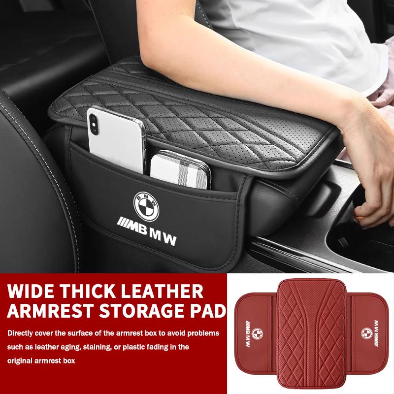 Universal Car Seat Armrest Center Console Pad Auto Arm Rest Mat For BMW 1 3 5 7 Series M F01 F20 F10 F13 E52 E53 E60 E93 tn2
