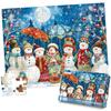 CHengQiSM 100-Piece Jigsaw Puzzle, Large Pieces, Snowman, Christmas Puzzle for Kids, Adults, Beginners, and Seniors, Cute, Picture-Perfect, Leisure,