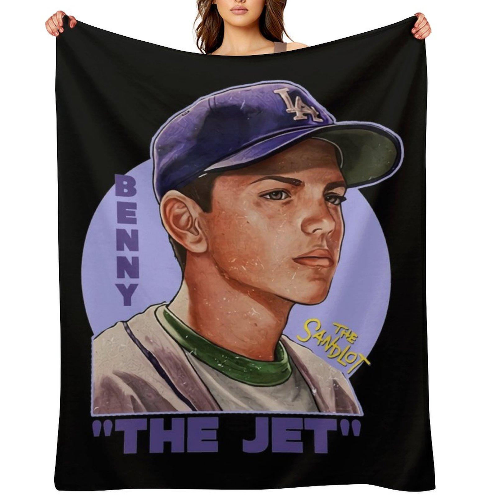 

The Jet - The Sandlot Throw Blanket Sleeping Bag Plush bed plaid Hairys Blankets 30x40in