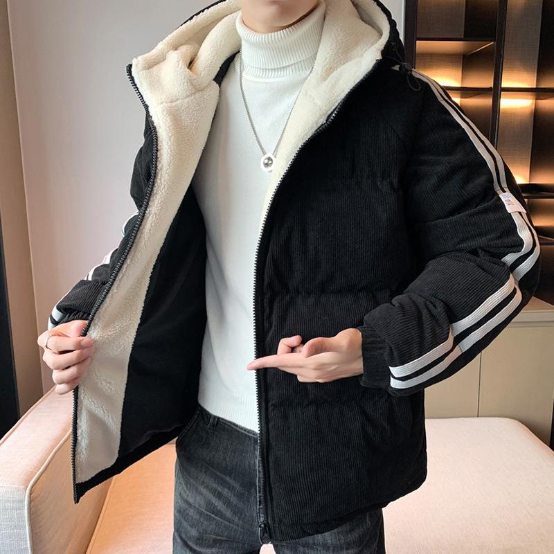Jackets Men's Winter New Trendy Brand Down Jackets Thickened Corduroy Jackets Couples Teenagers Warm Clothes