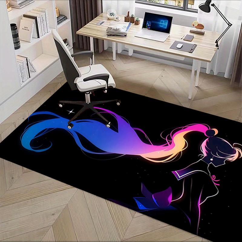 Colorful Gradient Chair Mat - Office Carpet, Oversized Rug for Home Decor, Sofa Mat, Desk Pad Gift for Any Room0129A