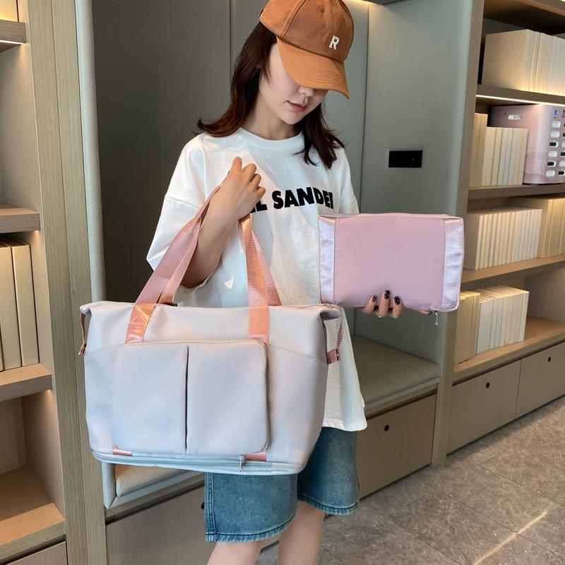 Expandable large capacity travel bag new dry and wet separation light waiting bag high-value student storage luggage bag