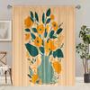 Botanical Floral Print Curtains 2-Piece Polyester Set for Bedroom Living Room  Study Decor Elegant Blossom Window Treatment