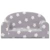 VidaXL Canapé Enfants 2 Places, Siège avec Accoudoirs, Fauteuil avec Dossier pour Tout-Petits Salon, Gris Clair avec Étoiles 357010