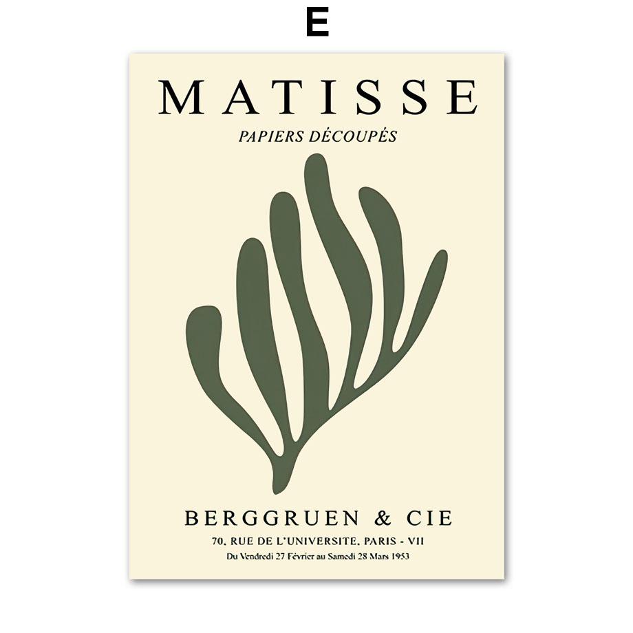 Matisse Abstract Flower Woman Posters Museum Wall Art Print Canvas Painting Sage Green Trendy Wall Pictures Living Room Decor