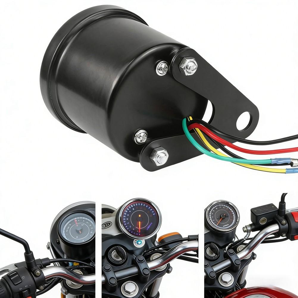 Motorcycle LED Tachometer Speedometer Gauge for RPM Tracking Accurate Readings Compatible with Standard Motorcycles