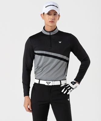 DOWNBLOW Men'S Golf Wear Color Block Half-Zip T-Shirt Db6004-1