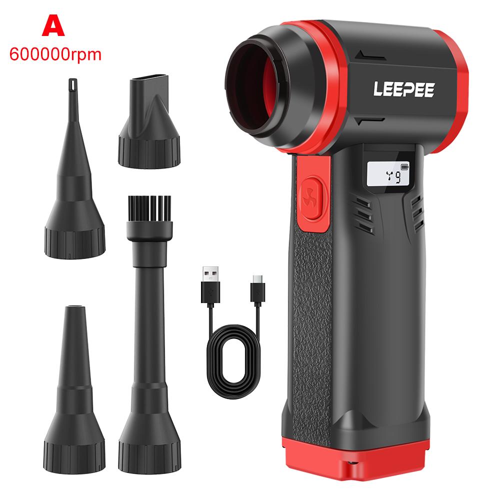 600000/130000RPM Strong Blowing Air Blower Cordless Hand Fan Air Duster Household Cleaner Turbo Jet Fan BBQ Camping Mat Inflator