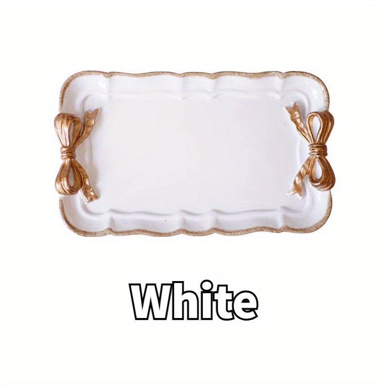 Piece Bow Tray Fruit Dessert Tray Resin Craft Cake Jewelry Storage Tray Party Decoration Tableware Candy Tray Organizer Tools