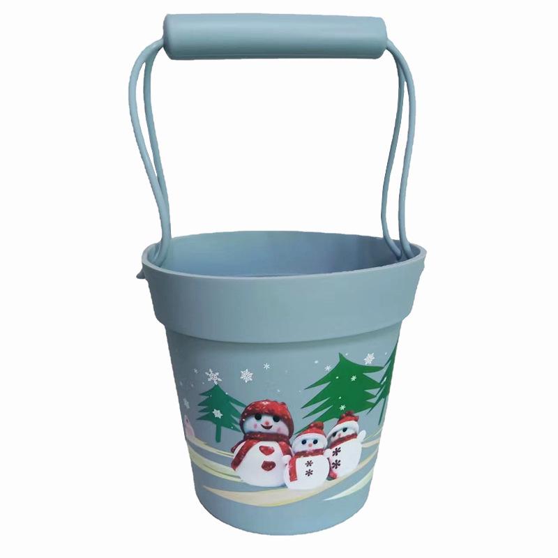 Outdoor Parent-Child Interactive Silicone Beach Bucket Set – Baby Sand, Water, and Snow Play Tools