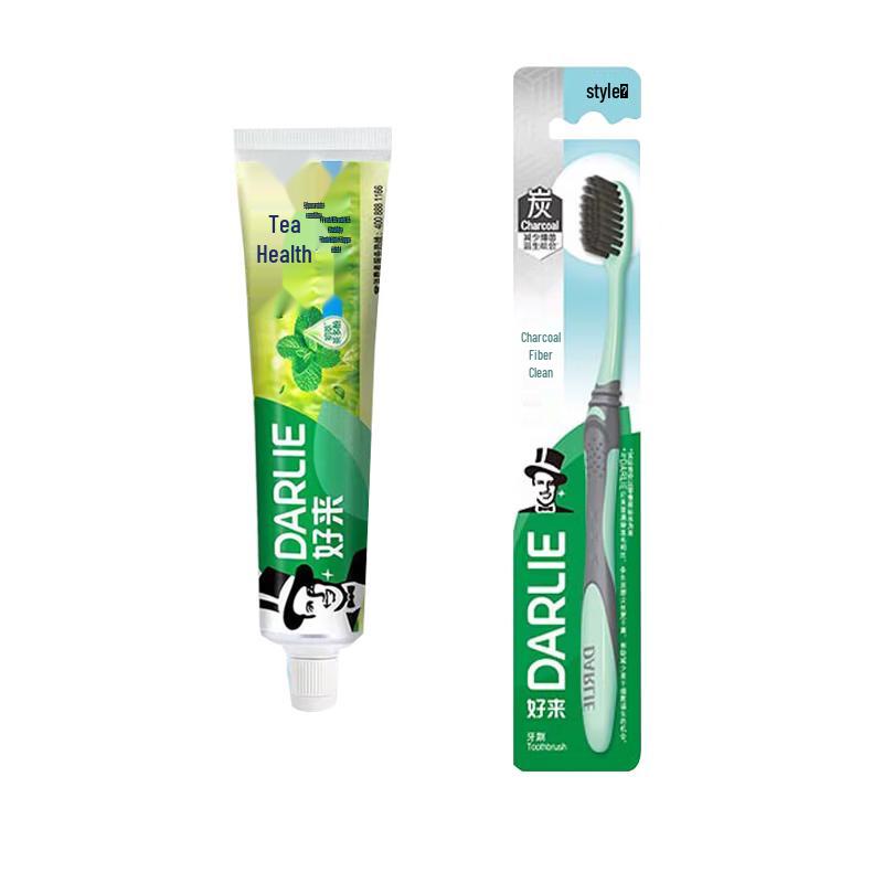Darlie Fresh Clean Longjing Tea Mint Toothpaste with Deep Clean Toothbrush Set