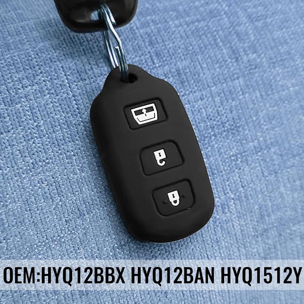 Key Fob Cover Case, Silicone Keyless Entry Remote Control, Fit for 1999-2009 T0y0ta 4Runner 2001-2008 T0y0ta Sequoia, HYQ12BBX|HYQ12BAN|HYQ1512Y