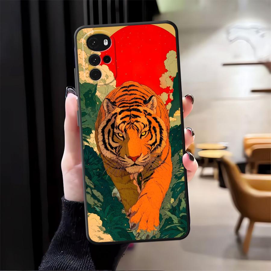 Cool Tiger Leopard Case for Motorola Moto G52 G71 G22 Edge40 G51 G73 Edge 20 Pro 30 Lite G60s G32 G50 G53 G30 Phone Cover