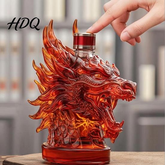 Bar Cabinet Decoration 3D Animal Whiskey Decanter 350ml Decorative Bottle Glass Bird Liquor Decanter Artistic for Wine Spirits Home Decor
