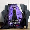1pc Nevermore Academy Wednesday Soft Flannel All-Season Throw for Home, Office, Outdoor UseDurable Comfort  100580