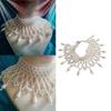 Elegant Layered Pearls Shoulder Necklace Choker for Women Proms Party Wedding Dresses Beaded Shawl Body Jewelry Collar