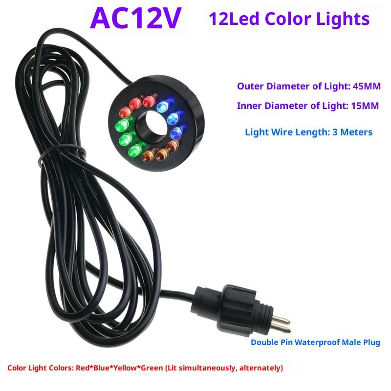 1Pcs Diy Accessories 12V Underwater 12-Led Light Ring For Pumps Submersible Fountain Pond Garden Waterproof Led Lamp Craft