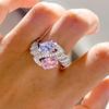 Charming Purple/Pink Cubic Zirconia Women Rings Romantic Bridal Wedding Accessories Sparkling Rings Party Fashion Jewelry