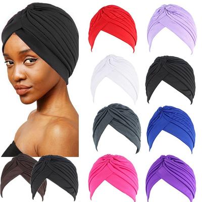 Casquettes Bonnet Headwrap Couleur Unie Turban Chapeau Chimiothérapie Chapeau Coton Bandana Enfants Style National