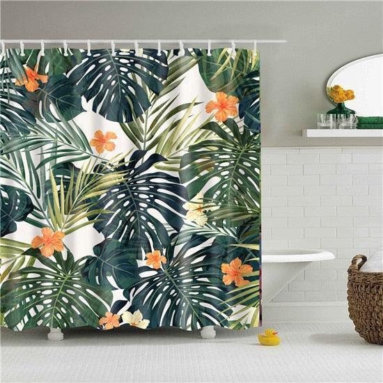 

Beautiful Peacock Feathers Shower Curtain Print Modern Nordic Flowers Polyster Fabric Home Decor Bathroom Curtain with Hooks W90xH180cm-35x70in