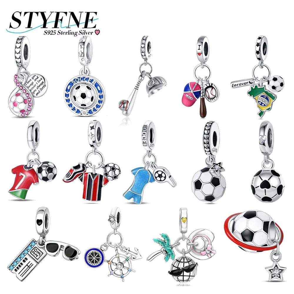 Charms Plataoriginales Jerseys Soccer Beads For Charms Copper Bracelet Beads Jewellery Making Women'S Gift