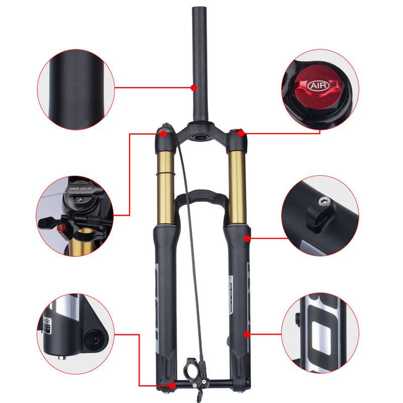 Bolany-Bicycle Front Fork with Barrel Shaft, Air Resilience Suspension, Rear Corolla Structure Design, MTB, 20 In, 24 In
