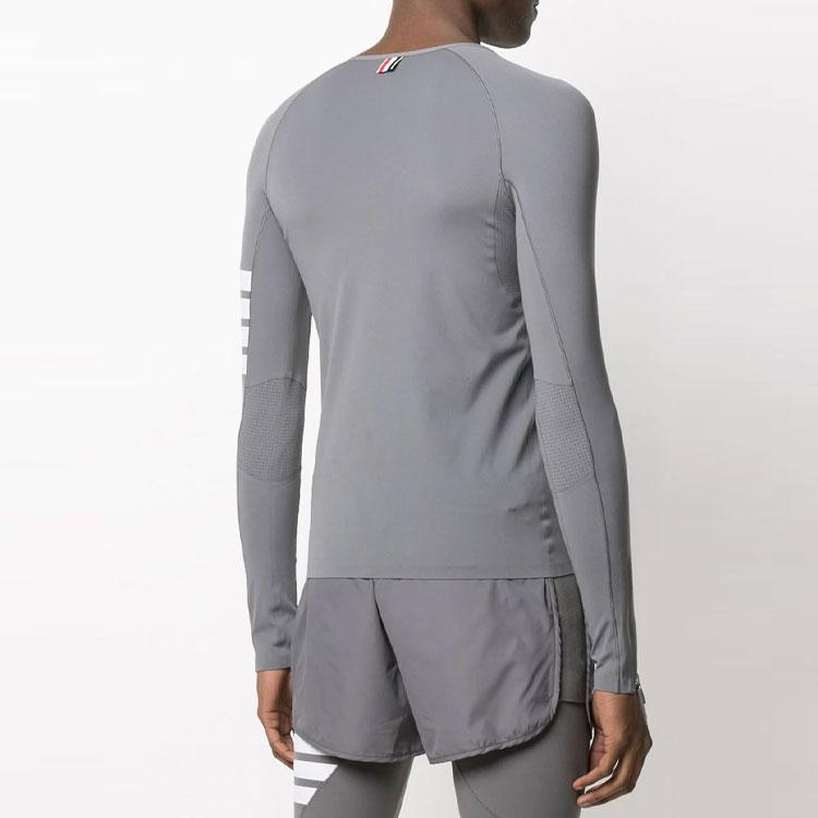 THOM BROWNE Interlock 4-Bar Stripe Crewneck T-Shirt MJA001A-06770-035