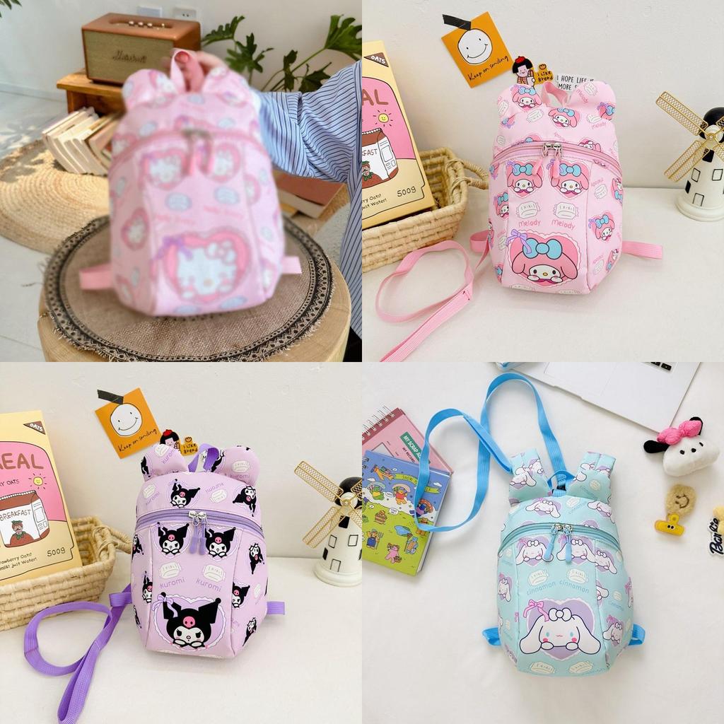 Adorable Cartoon Bunny Toddler Backpack Ultra Lightweight Pu Material Cute Print Design