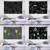 Simply Black And White Tapestry Wall Hanging Tapestry Art Deco Blanket Curtain Hanging At Home Bedroom Living Room Decor