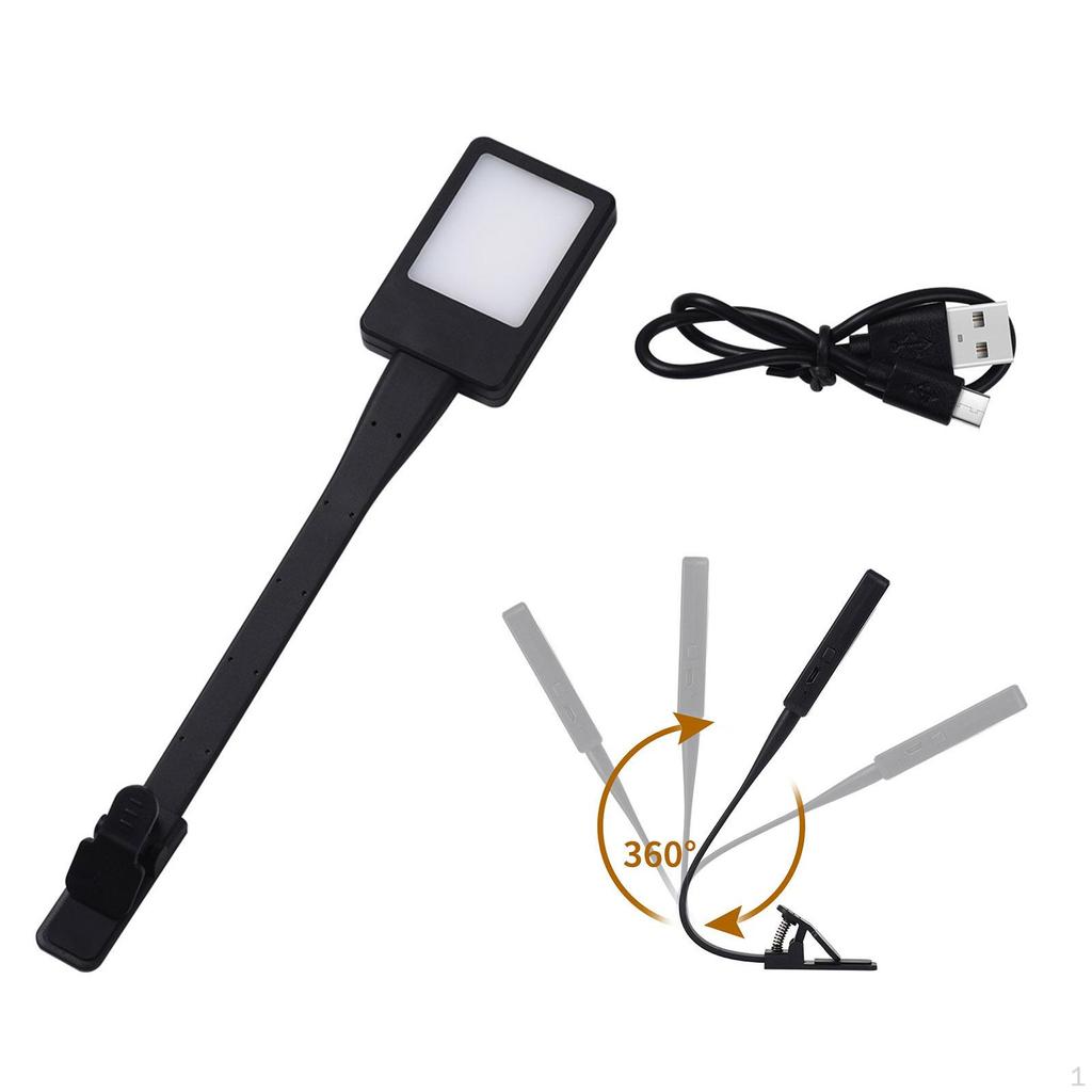 Clip on Book Flexible Mini Light, Rechargeable Reading Light Lamp for Women Men