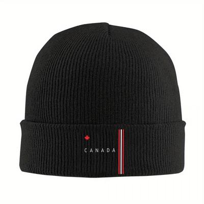 Canada Flag National Culture Knitted Hat Beanie Autumn Winter Hats Warm Color Caps for Men Women