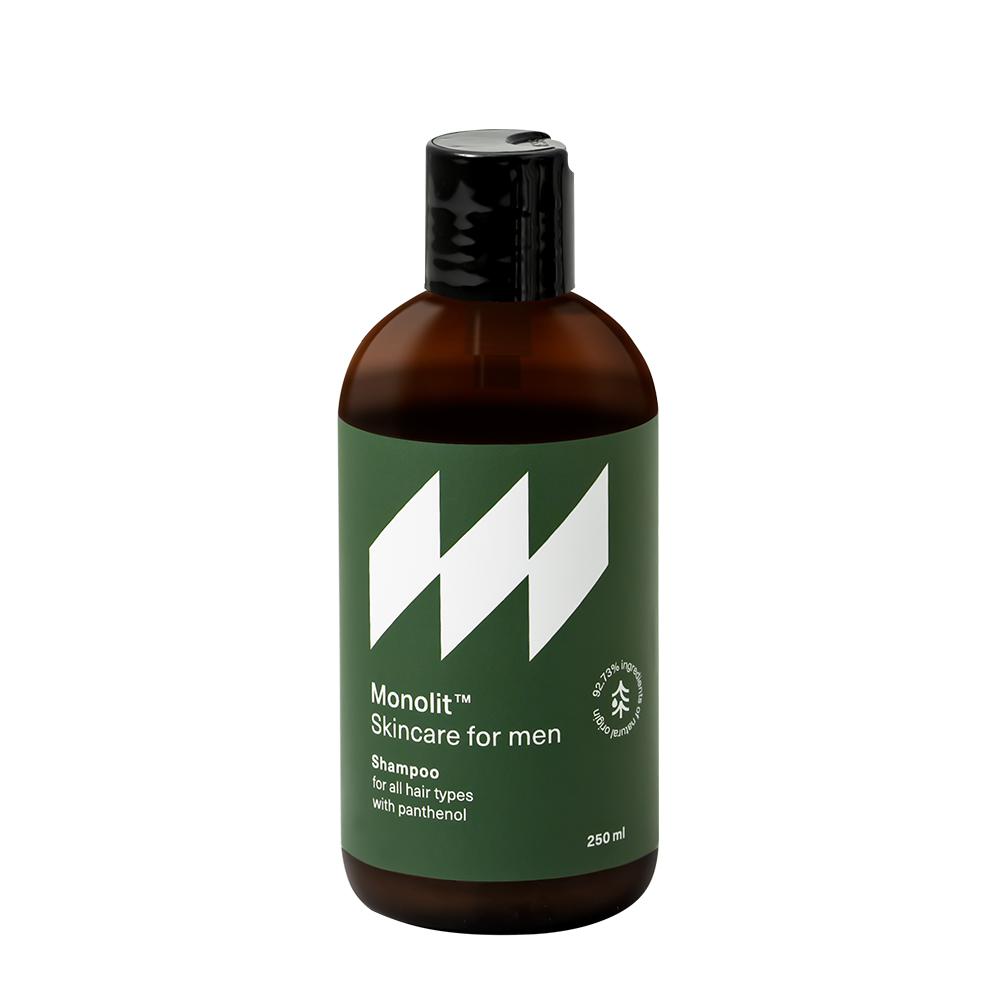Shampoing pour tous types de cheveux Monolith pour hommes, 250 ml
