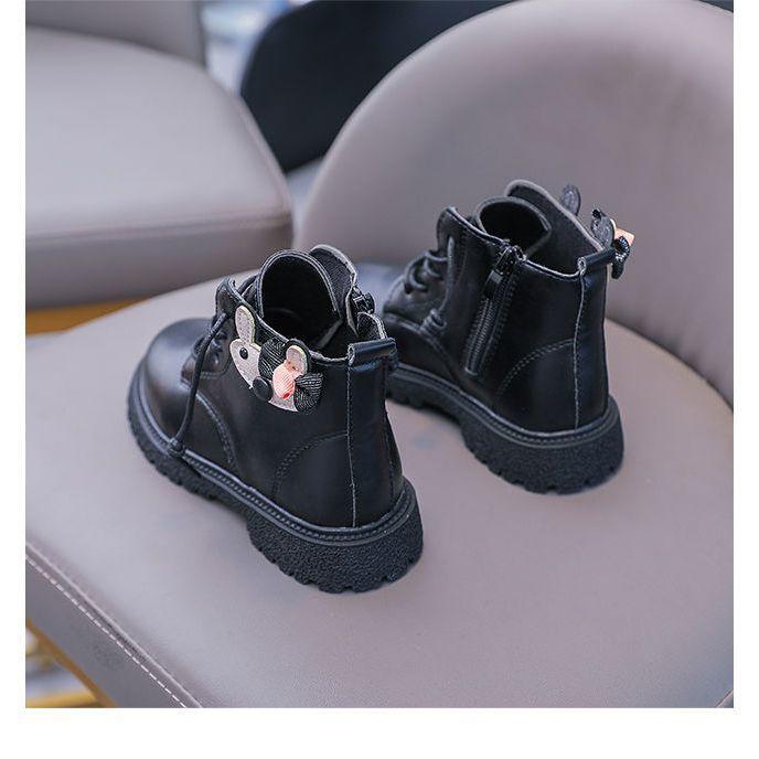 Autumn and Winter New Girls' Martin Boots 2025 Anti-slip Fashion Trend Boys' Rhubarb Boots Medium and Large Children's Boots Children's Boots