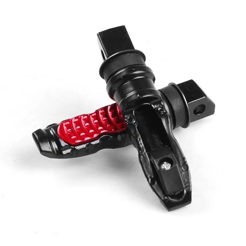 1 par universella motorcykel bakre passagerarfotpinnar pedaler fotstöd scooter fotpinnar motorcykel pedal modifiering aluminium