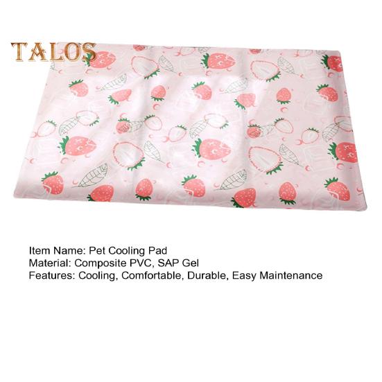 Pet Cooling Pad Strawberry Pattern Self Cooling Pet Bed for Cats And Small Dogs Summer Pet Mat for Kennel Crates Sofa Floor