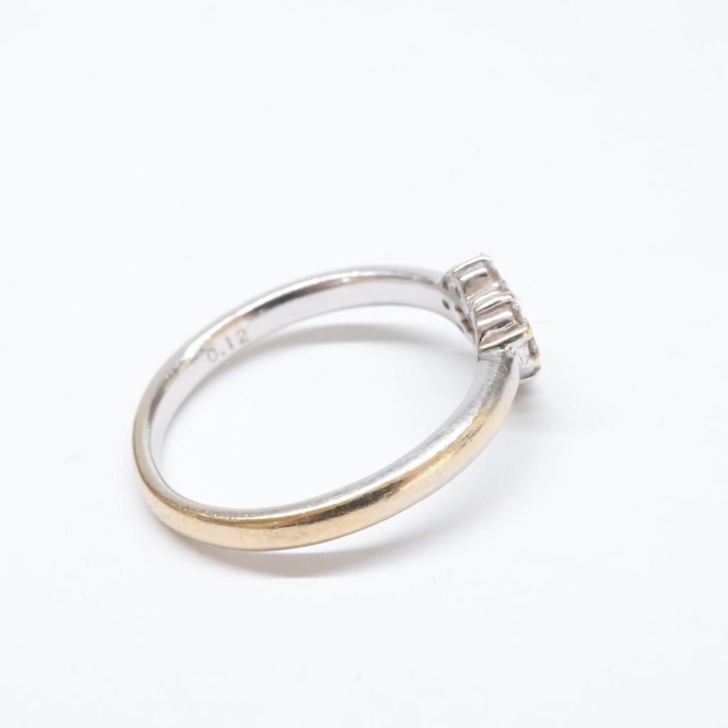 PonteVecchio K18WG 0.12 Heart Diamond Ring ring White goldUsed