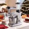 Stand Mixer, 4.3 L Electric Kitchen Mixer, 1300W Dough-Mixer, 6+P Speeds Tilt-head Food-Mixer with 1.5 L Blender Cup, Stainless Steel Bowl, Dough