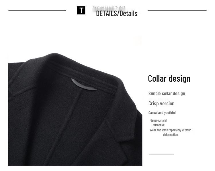 Men's Business Casual Double-Faced Wool Suit and Trendy Coat - 2025 Autumn/Winter Collection