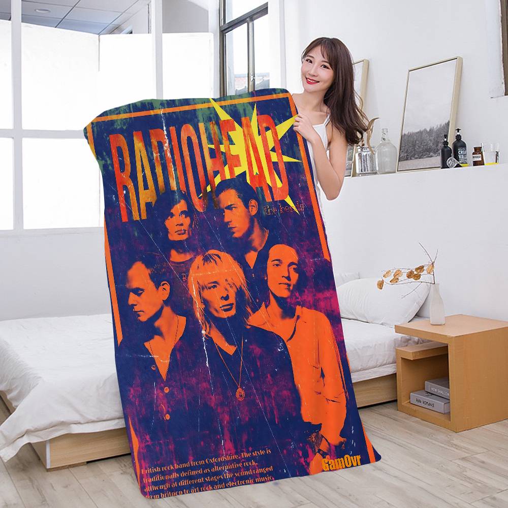 Rock Band R-Radiohead Microfiber Beach Towel Absorbent Quick Dry Soft Yoga Swimming Resort Mountain Climbing Towel